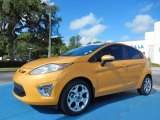 2011 Yellow Blaze Metallic Tri-Coat Ford Fiesta SES Hatchback #83377532