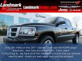 2011 Brilliant Black Crystal Pearl Dodge Dakota Big Horn Crew Cab #83377709