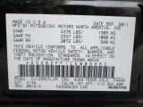 2012 Galant Color Code for Kalapana Black - Color Code: X13