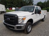 2013 Ford F350 Super Duty XL SuperCab 4x4 Utility Truck Front 3/4 View