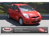 Absolutely Red Toyota Yaris in 2010