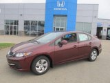 Crimson Red Pearl Honda Civic in 2013