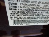 2013 Ridgeline Color Code for Dark Cherry Pearl - Color Code: R529P