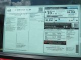 2013 Nissan Titan SV Crew Cab Window Sticker