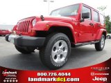2013 Flame Red Jeep Wrangler Unlimited Sahara 4x4 #83666239