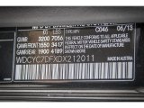 2013 G Color Code for designo Platinum Black - Color Code: 046