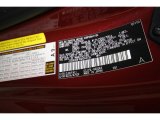2010 FJ Cruiser Color Code for Brick Red - Color Code: 2JX