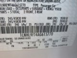 2010 MKS Color Code for White Platinum Metallic Tri-Coat - Color Code: UG