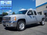 2013 Silver Ice Metallic Chevrolet Silverado 1500 LT Extended Cab 4x4 #83883717