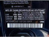 2006 SLK Color Code for Caspian Blue Metallic - Color Code: 950