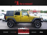 2010 Rescue Green Metallic Jeep Wrangler Unlimited Rubicon 4x4 #83935008