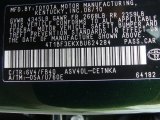 2011 Camry Color Code for Spruce Green Mica - Color Code: 6V4