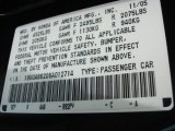 2006 TL Color Code for Nighthawk Black Pearl - Color Code: B92PV