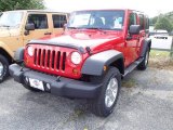 2013 Flame Red Jeep Wrangler Unlimited Sport 4x4 #84135341