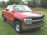 2000 Victory Red Chevrolet Silverado 2500 LT Extended Cab 4x4 #84136215