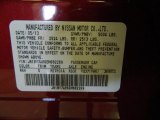 2014 Q Color Code for Venetian Ruby - Color Code: NAH