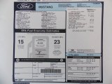 2009 Ford Mustang GT Premium Coupe Window Sticker