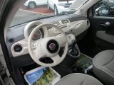 2012 Fiat 500 Lounge Tessuto Beige-Nero/Nero (Beige-Black/Black) Interior
