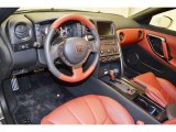 2014 Nissan GT-R Premium Red Amber Semi-Aniline Leather Interior