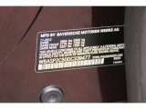 2013 5 Series Color Code for Damask Red Metallic - Color Code: B03