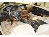 2007 BMW 6 Series 650i Coupe Cream Beige Interior