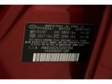 2007 Elantra Color Code for Redfire Pearl - Color Code: 5F