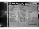 2014 Honda Odyssey EX Window Sticker