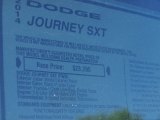 2014 Dodge Journey SXT Window Sticker
