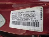 1998 Chevrolet Prizm  Info Tag