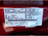 2013 C-Max Color Code for Ruby Red - Color Code: RR
