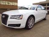 Glacier White Metallic Audi A8 in 2014