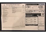 2013 Mercedes-Benz CLS 550 4Matic Coupe Window Sticker
