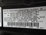 2005 Tacoma Color Code for Black Sand Pearl - Color Code: 209