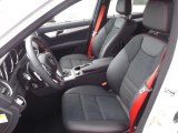 2014 Mercedes-Benz C 300 4Matic Sport Black/Red Stitch w/DINAMICA Inserts Interior