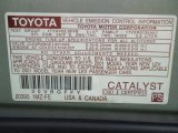 2001 Toyota Solara SLE V6 Convertible Info Tag