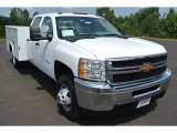 2014 Summit White Chevrolet Silverado 3500HD WT Crew Cab Utility Truck #85120243