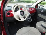 2012 Fiat 500 Lounge Tessuto Beige-Nero/Avorio (Beige-Black/Ivory) Interior