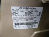 2010 MKX Color Code for Gold Leaf Metallic - Color Code: UP