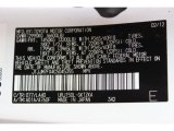 2012 GX Color Code for Starfire White Pearl - Color Code: 077