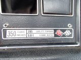 1974 Chevrolet Corvette Stingray Coupe Marks and Logos