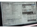 2014 Volkswagen Passat 1.8T SEL Premium Window Sticker