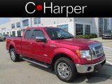 2012 Red Candy Metallic Ford F150 Lariat SuperCab 4x4 #85592225