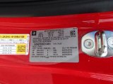 2014 Chevrolet Silverado 1500 WT Regular Cab Info Tag