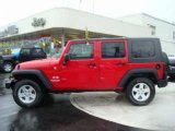 2007 Flame Red Jeep Wrangler Unlimited X 4x4 #8541575