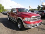 2009 Inferno Red Crystal Pearl Dodge Ram 1500 Laramie Crew Cab 4x4 #85698493