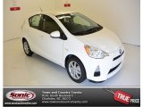 Super White Toyota Prius c in 2013