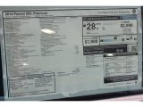 2014 Volkswagen Passat 1.8T SEL Premium Window Sticker