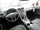 2014 Ford Fusion Energi Titanium Charcoal Black Interior