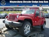 2014 Flame Red Jeep Wrangler Unlimited Sahara 4x4 #85854241