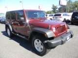 2010 Flame Red Jeep Wrangler Unlimited Mountain Edition 4x4 #85907620